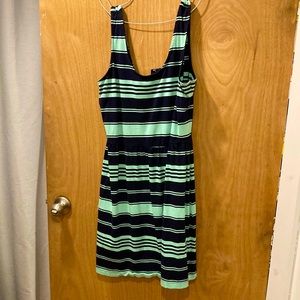 GAP blue/green striped tank dress